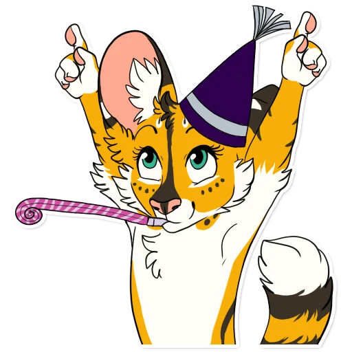 🎉 Стикер «Khaleesi Serval» для Telegram
