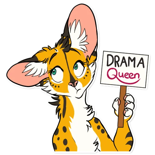 🤐 Стикер «Khaleesi Serval» для Telegram