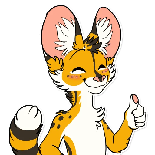👍 Стикер «Khaleesi Serval» для Telegram