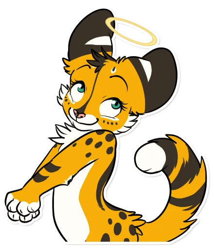 😇 Стикер «Khaleesi Serval» для Telegram