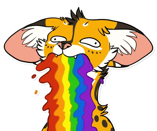 🤮 Стикер «Khaleesi Serval» для Telegram