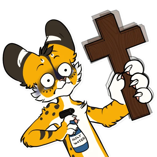😨 Стикер «Khaleesi Serval» для Telegram