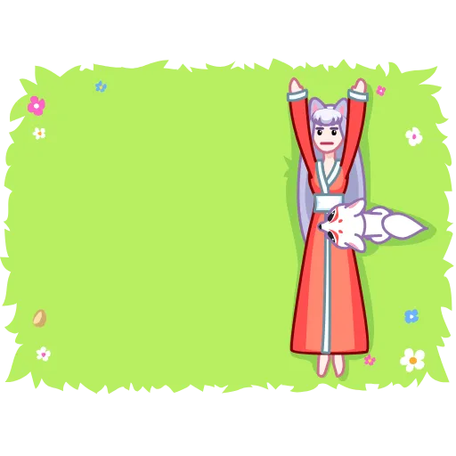 🫥 Эмодзи «Kitsune - анимированная кицунэ» для Telegram