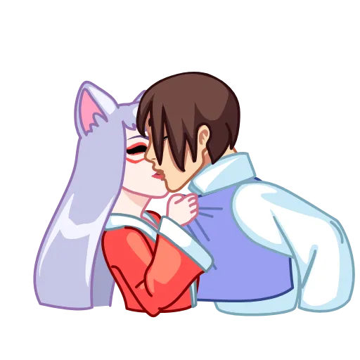 😘 Эмодзи «Kitsune - анимированная кицунэ» для Telegram