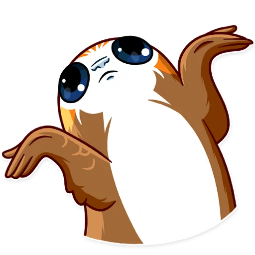 🤷‍♀️ Стикер «Porg» для Telegram