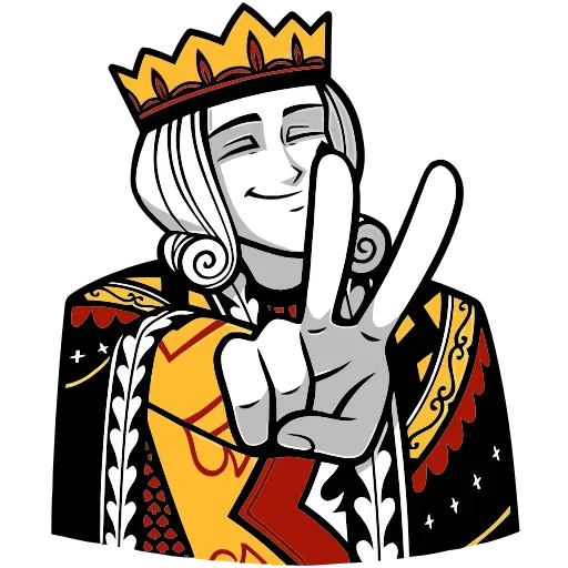 ✌ Эмодзи «Король Пик» для Telegram