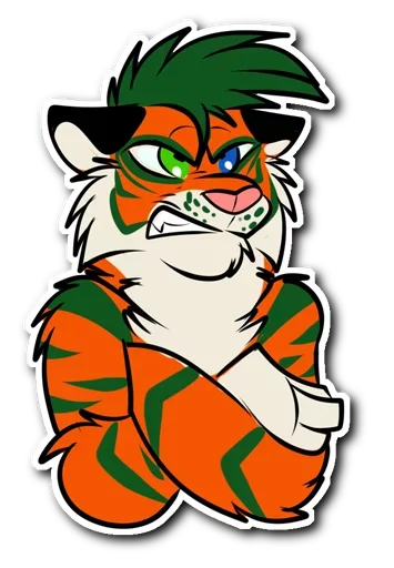 Стикерпак Kiss a Tiger для Telegram — скачать