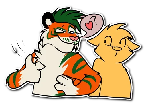 😘 Стикер «Kiss a Tiger» для Telegram
