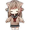 😌 Эмодзи «Кисуня тян» для Telegram