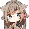 😯 Эмодзи «Кисуня тян» для Telegram