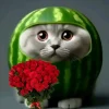 🤩 Эмодзи «кот в арбузе» для Telegram