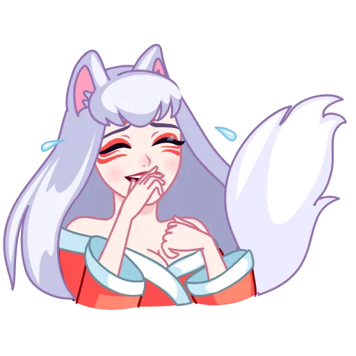 Стикерпак Kitsune для Telegram — скачать