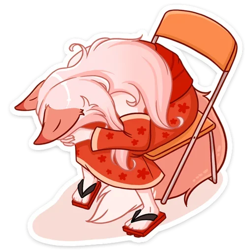 😪 Стикер «Lady Ai Kitsune» для Telegram