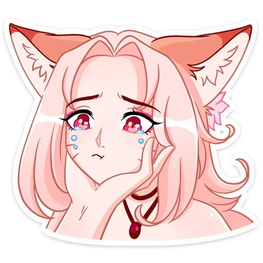 😞 Стикер «Lady Ai Kitsune» для Telegram