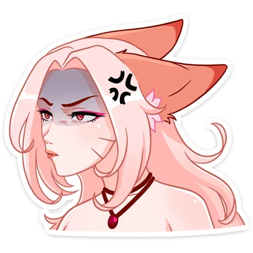 😡 Стикер «Lady Ai Kitsune» для Telegram