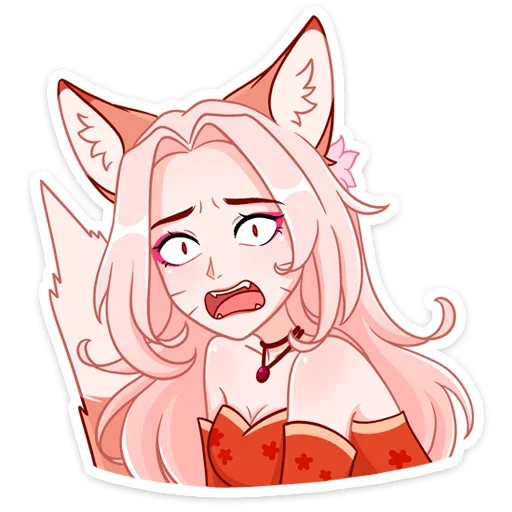 😲 Стикер «Lady Ai Kitsune» для Telegram