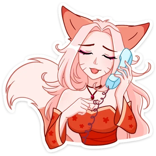 📞 Стикер «Lady Ai Kitsune» для Telegram