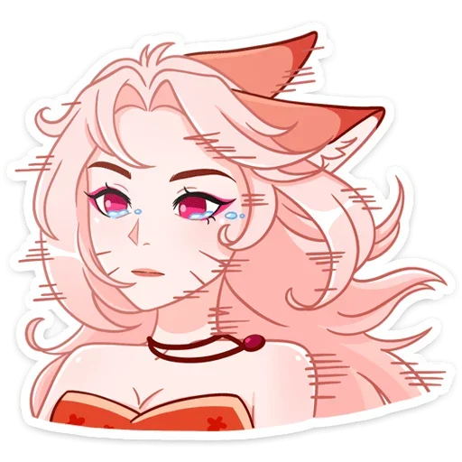 🥲 Стикер «Lady Ai Kitsune» для Telegram