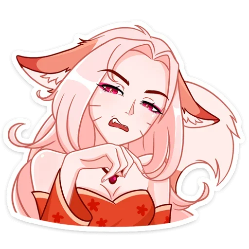 🤢 Стикер «Lady Ai Kitsune» для Telegram