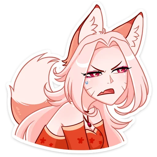 🤨 Стикер «Lady Ai Kitsune» для Telegram