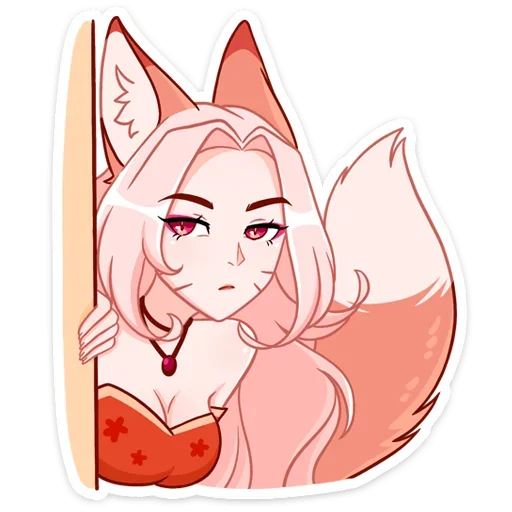 😶 Стикер «Lady Ai Kitsune» для Telegram