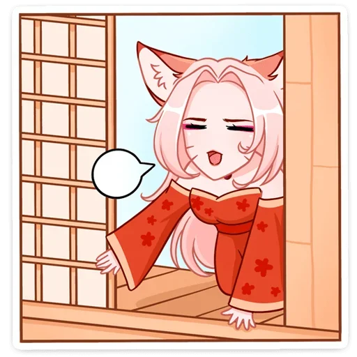 🙂 Стикер «Lady Ai Kitsune» для Telegram