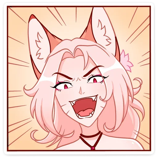 😀 Стикер «Lady Ai Kitsune» для Telegram