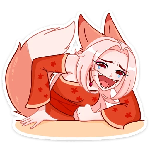 😂 Стикер «Lady Ai Kitsune» для Telegram