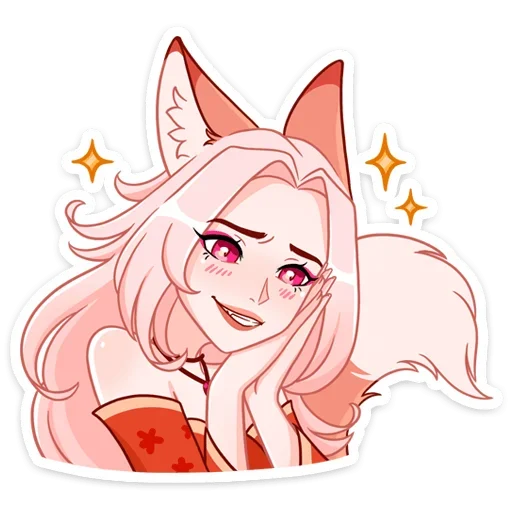 ☺️ Стикер «Lady Ai Kitsune» для Telegram