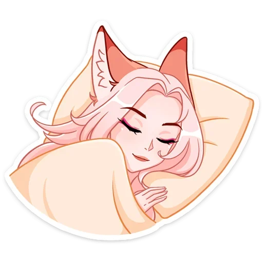 😴 Стикер «Lady Ai Kitsune» для Telegram