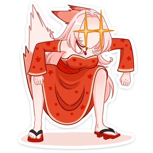 😳 Стикер «Lady Ai Kitsune» для Telegram