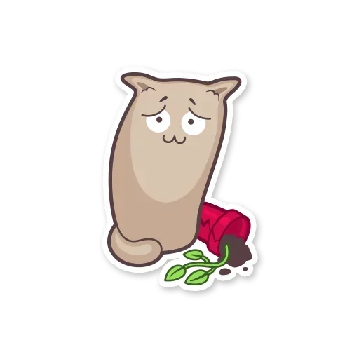 😥 Стикер «Gray Kitten» для Telegram