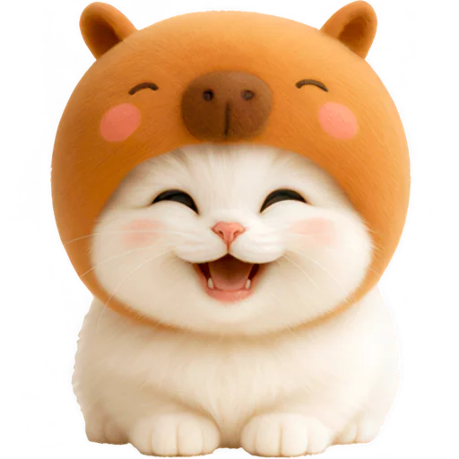 😅 Стикер «Котик-капибара» для Telegram
