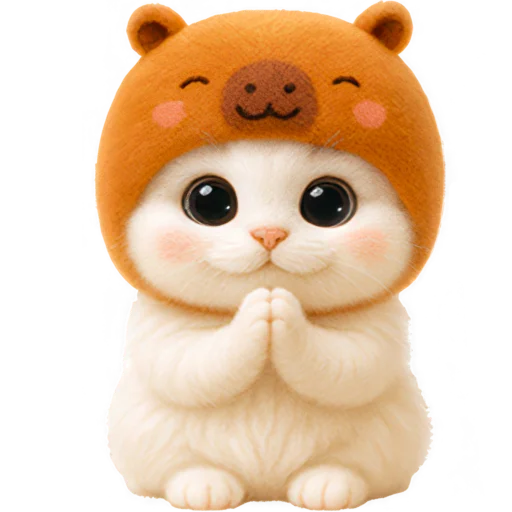 🙏 Стикер «Котик-капибара» для Telegram