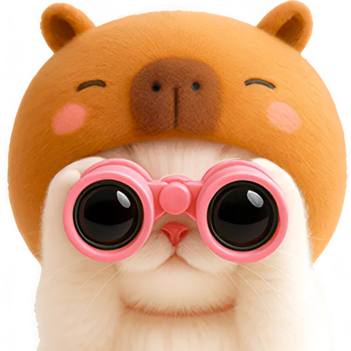 Стикерпак Котик-капибара для Telegram — скачать