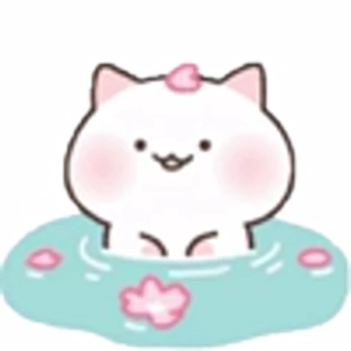 🛁 Эмодзи «Kitten Flowery» для Telegram