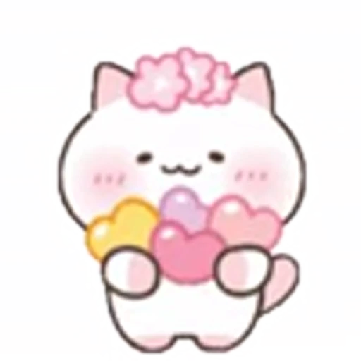 ❤️ Эмодзи «Kitten Flowery» для Telegram
