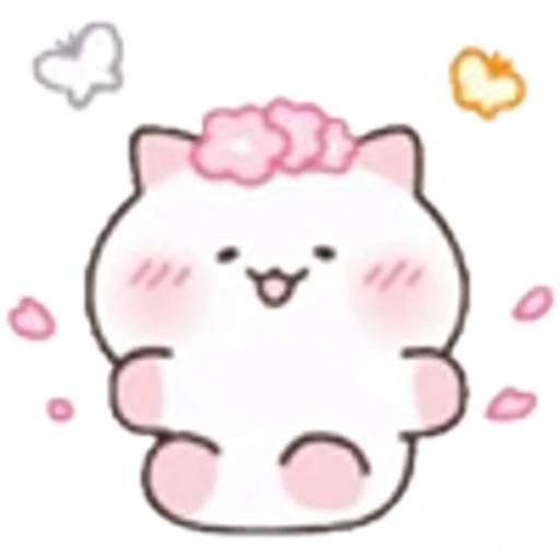 🥳 Эмодзи «Kitten Flowery» для Telegram
