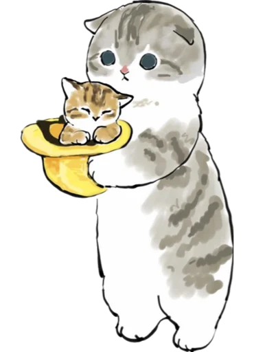 🪖 Стикер «Kittens mofu_sand 4» для Telegram
