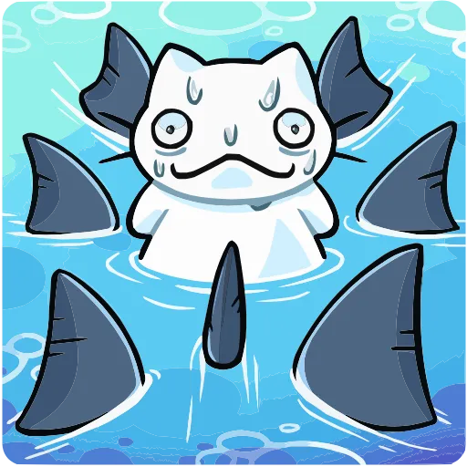 🦈 Эмодзи «Кисятки на отдыхе» для Telegram
