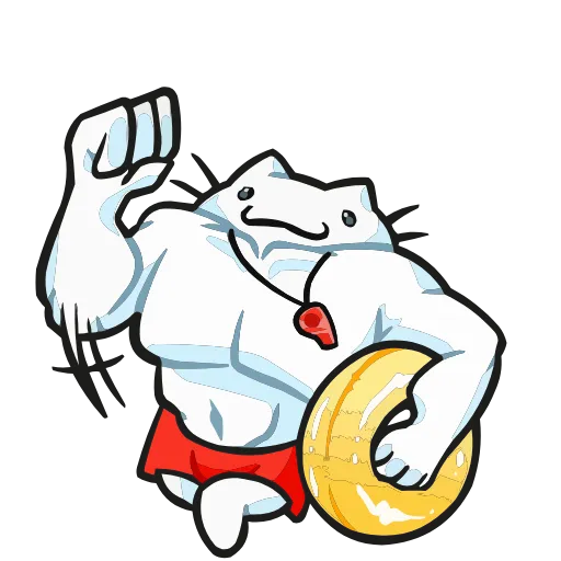 💪 Эмодзи «Кисятки на отдыхе» для Telegram