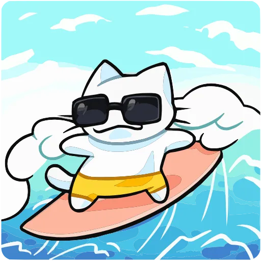 🏂 Эмодзи «Кисятки на отдыхе» для Telegram
