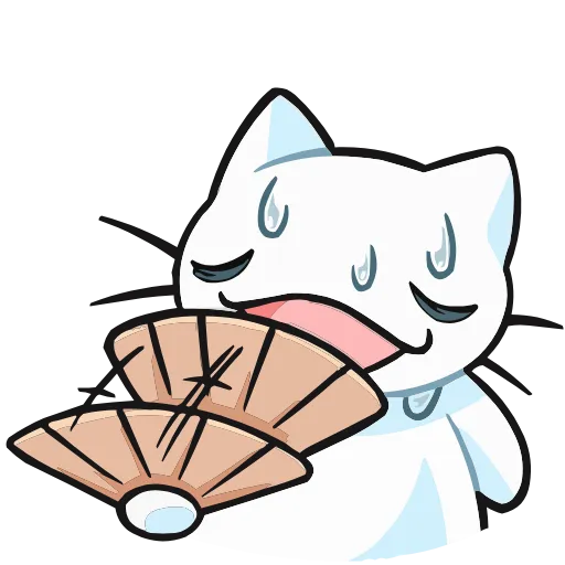 🪭 Эмодзи «Кисятки на отдыхе» для Telegram