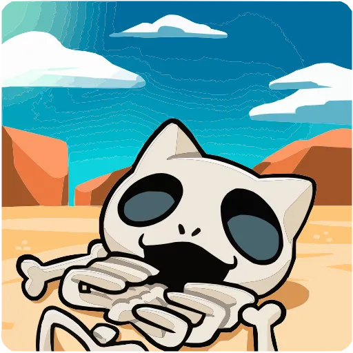 🦴 Эмодзи «Кисятки на отдыхе» для Telegram