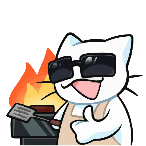 👍 Эмодзи «Кисятки на отдыхе» для Telegram