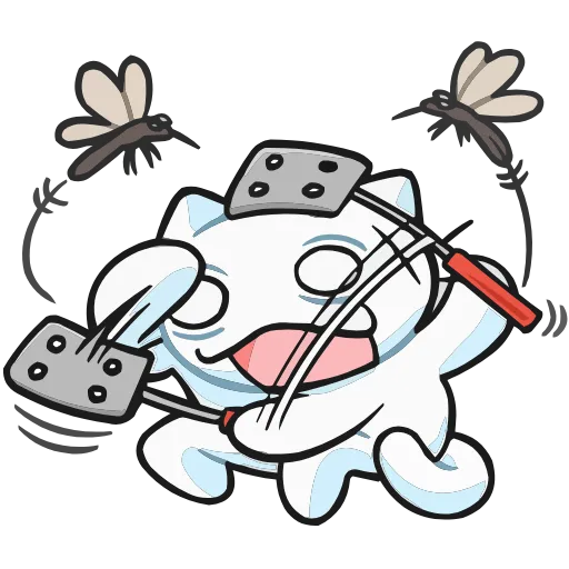 🦟 Эмодзи «Кисятки на отдыхе» для Telegram