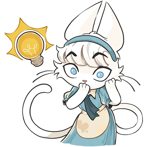 💡 Стикер «Кошечка Мия без текста» для Telegram