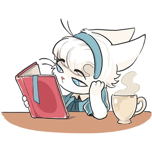 📖 Стикер «Кошечка Мия без текста» для Telegram