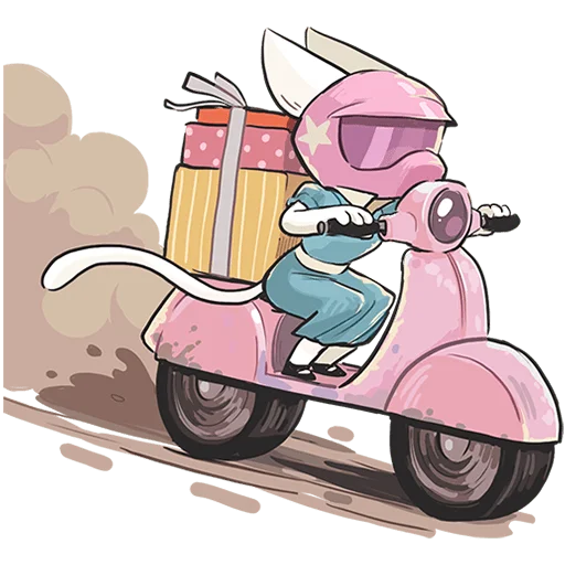 🏍 Стикер «Кошечка Мия без текста» для Telegram