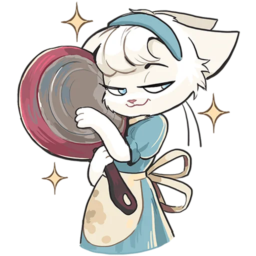 🤩 Стикер «Кошечка Мия без текста» для Telegram